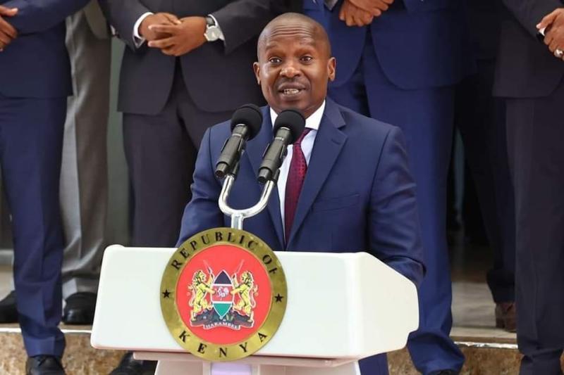 File image of Interior CS Kithure Kindiki.